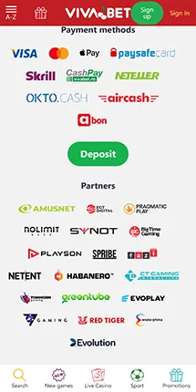 vivabet metodi di pagamento